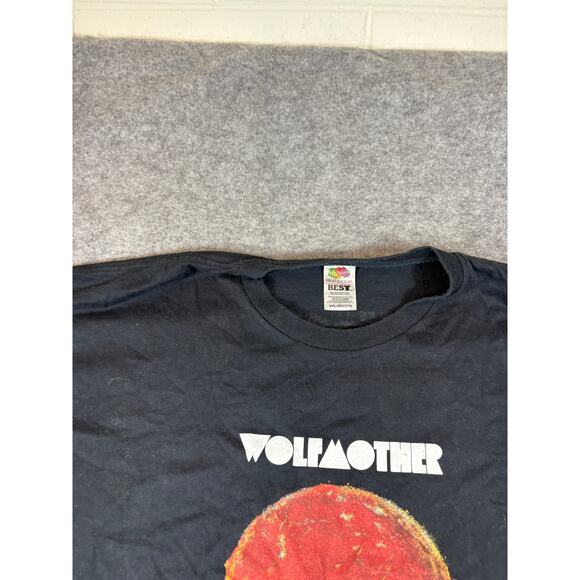 Vintage 90s Wolfmother T Shirt Mens 2XL Black Australian Band Tour Streetwear - Picture 2 of 7